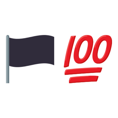 🏴💯 Emoji Domain EmojiOne rendering